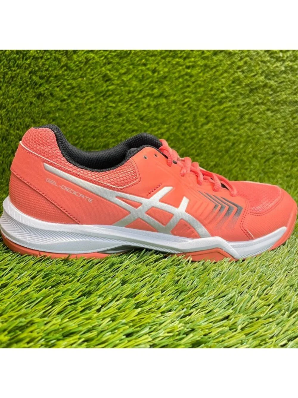 Asics Gel-Dedicate 5 Womens Size 8.5 Coral White Running Tennis Shoes Sneakers